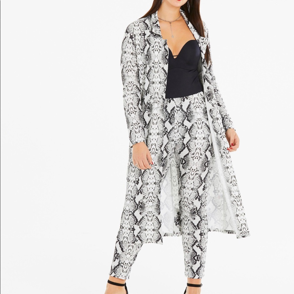 Animal Print Longline Jacket